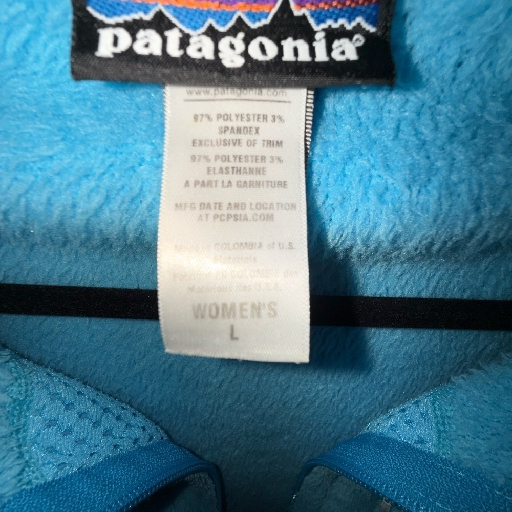 Patagonia Fleece Womens Large Blue R2 Regulator Full Zip Outdoors Jumper Lady - Picture 5 of 7
